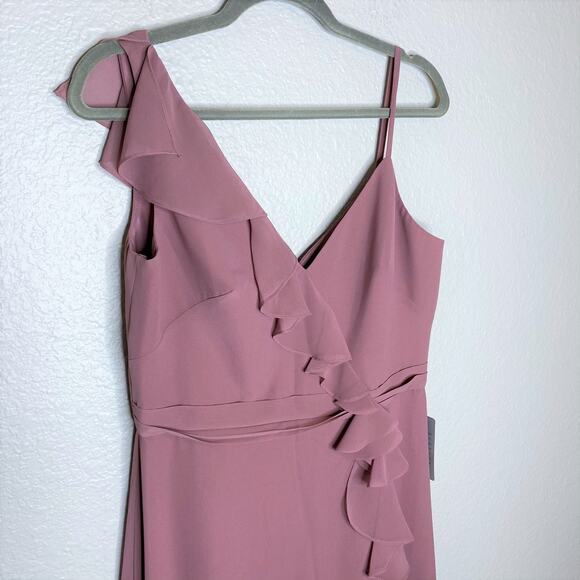 Marchesa Notte Bridesmaids NWT Ruffle Trim Gown 8 - Picture 3 of 11